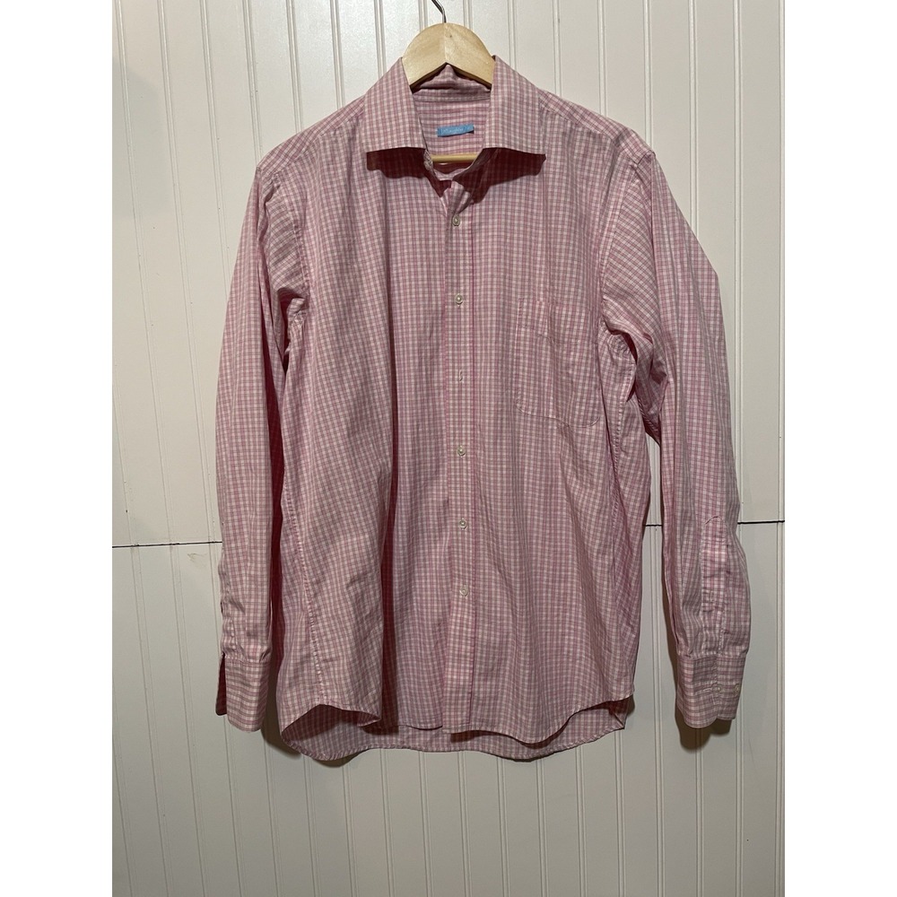 J‎ Mclaughlin M Long Sleeve Plaid Button Down Dress Shirt J54